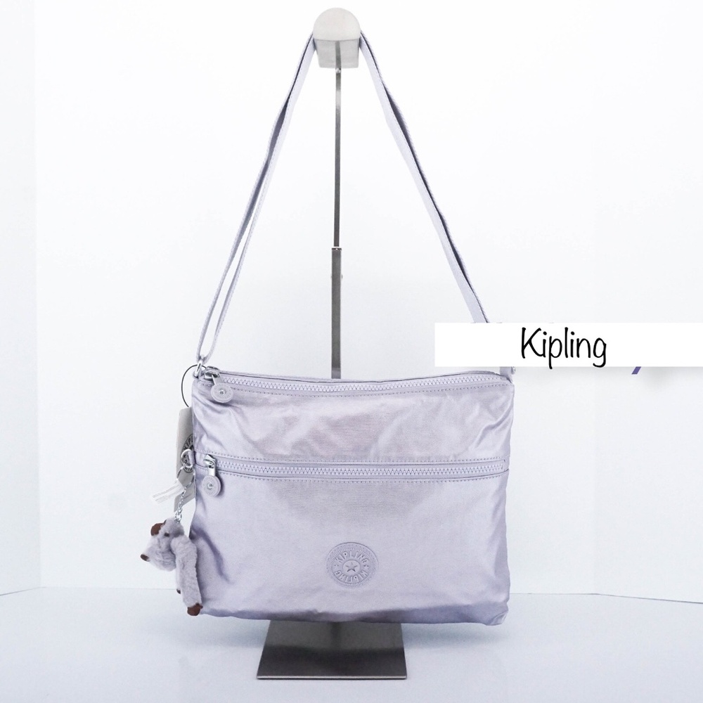 Kipling Annabelle Nylon Travel Shoulder Crossbody Handbag - Lilac Purple